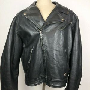 VTG Harley Davidson Motorcycle Classic Leather Jacket Sz XL Biker Riding